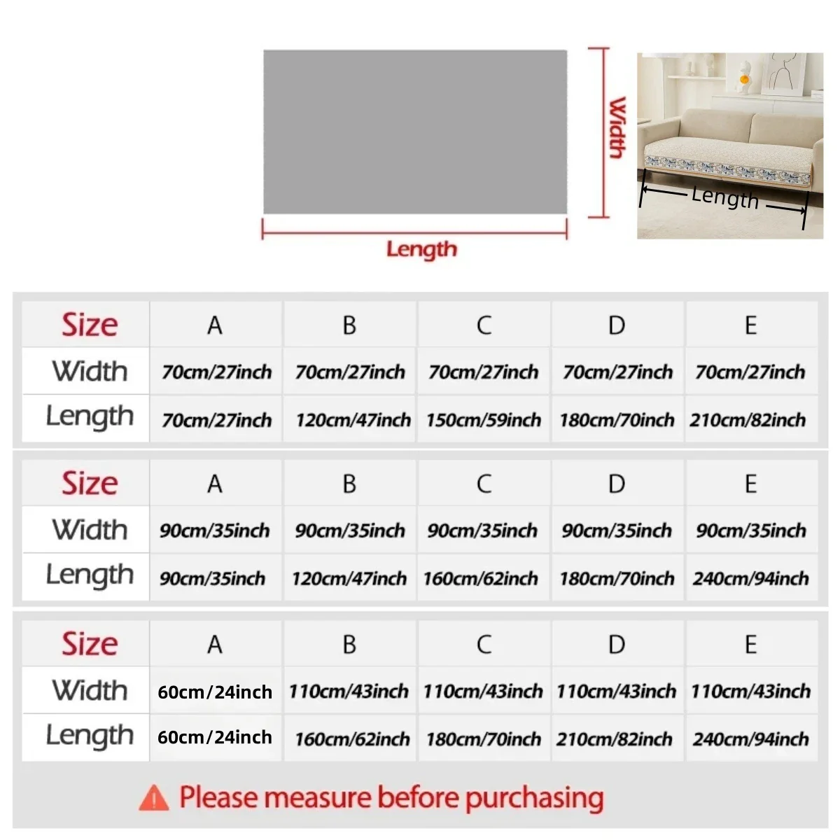 GeoChenille All-Season Sofa Cover - Image 11