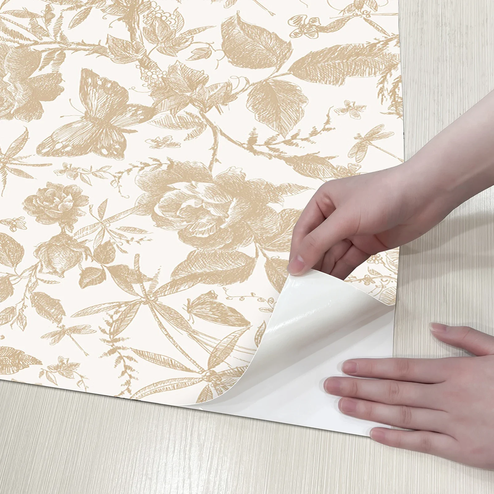 Gold Butterfly Leaf Wallpaper - Image 2