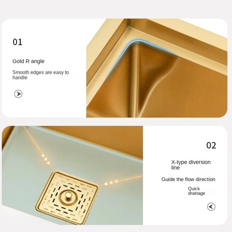 Gold Hidden Kitchen Sink - Image 30