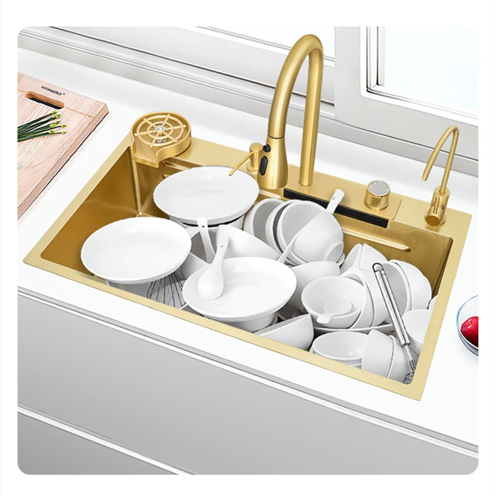 Gold Waterfall Kitchen Sink - Image 14