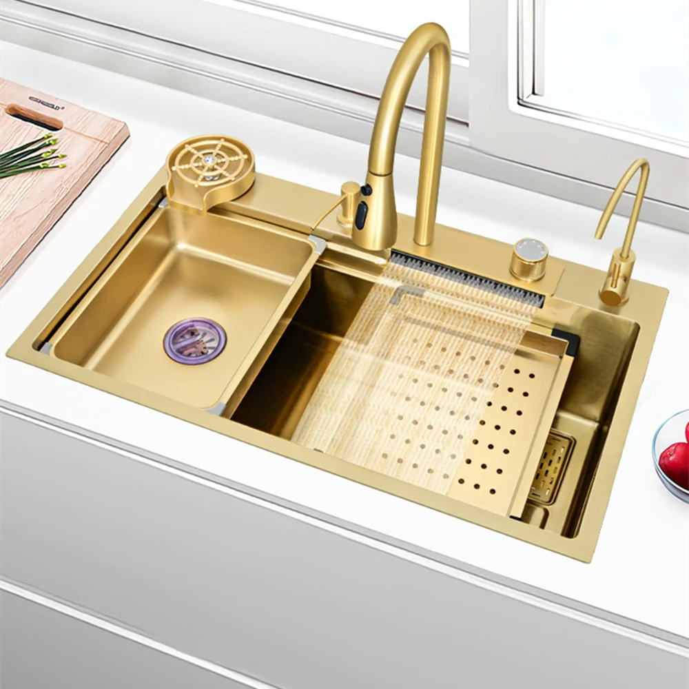 Gold Waterfall Kitchen Sink - Image 18