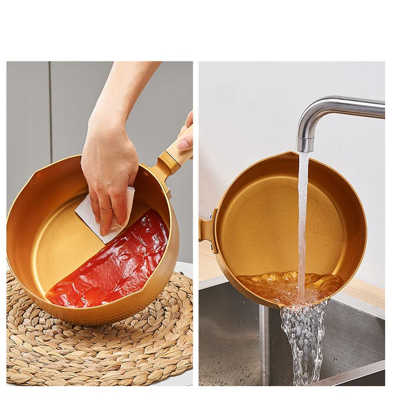 Golden Aluminum Saucepan With Steamer - Image 4