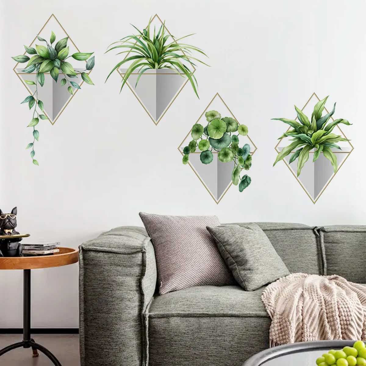 Green Plant Pattern Wall Sticker - Image 3