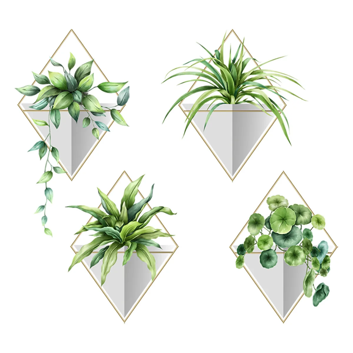 Green Plant Pattern Wall Sticker - Image 4