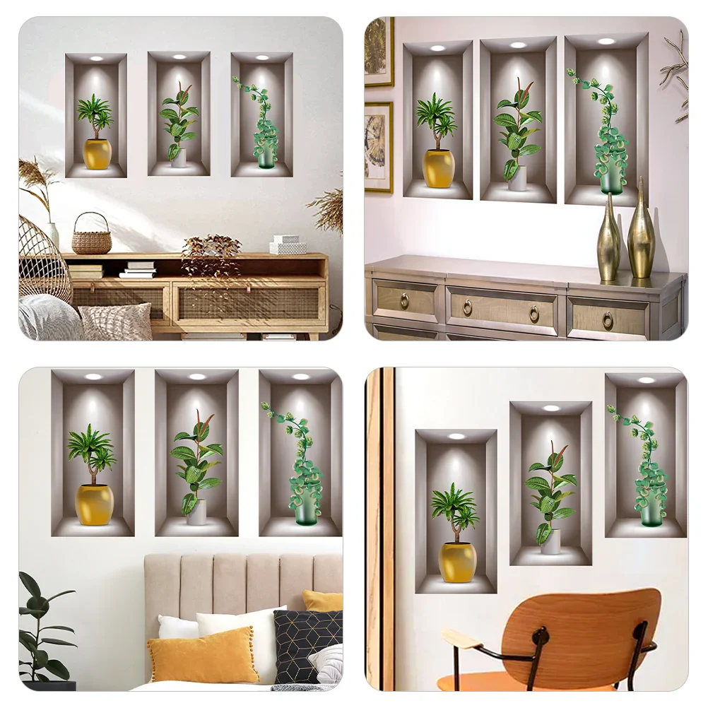 Green Plant Potted Wall Sticker - Image 3