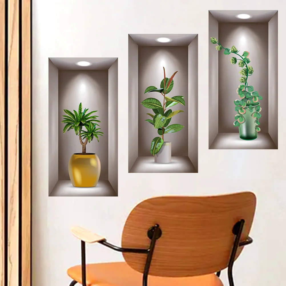 Green Plant Potted Wall Sticker - Image 5