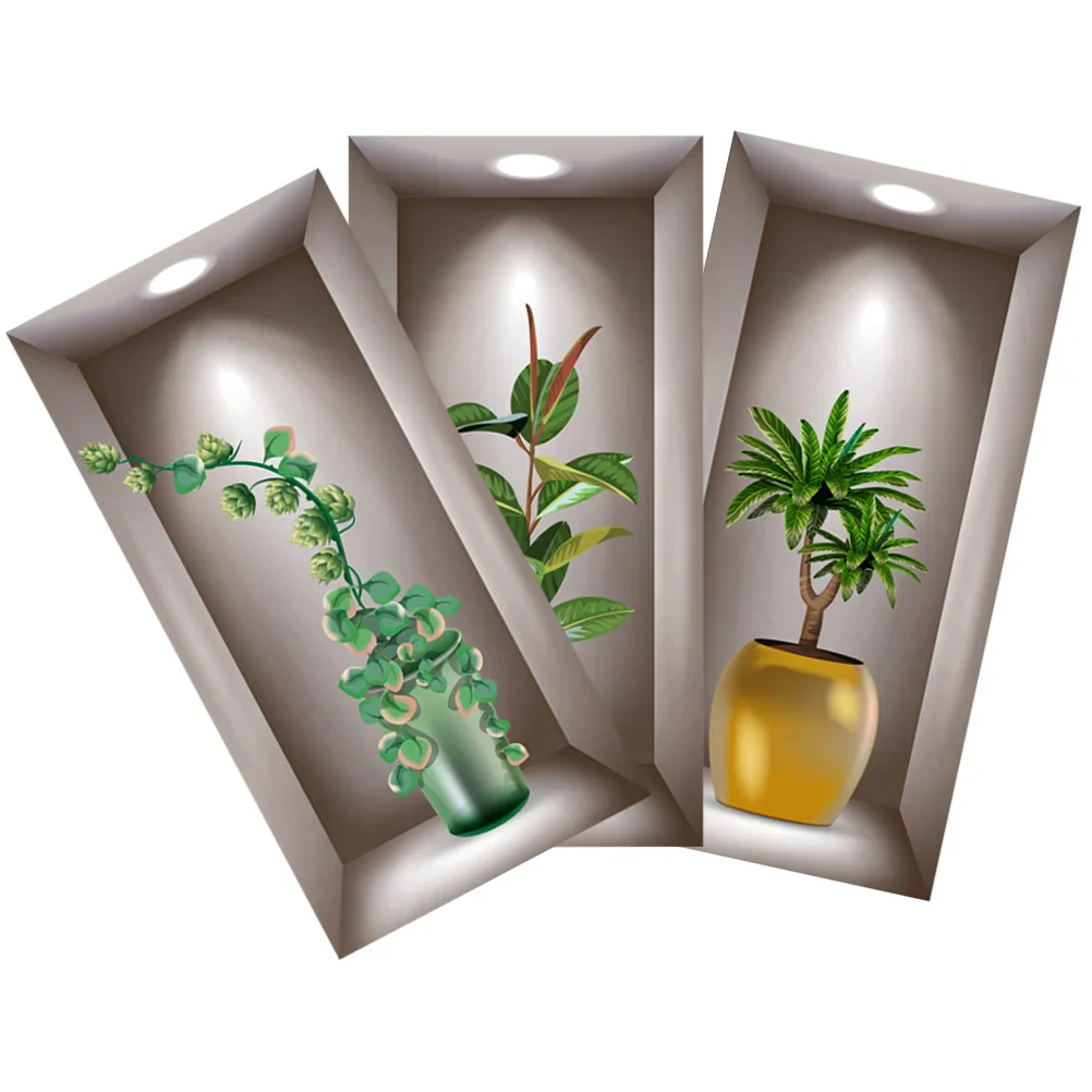 Green Plant Potted Wall Sticker - Image 6