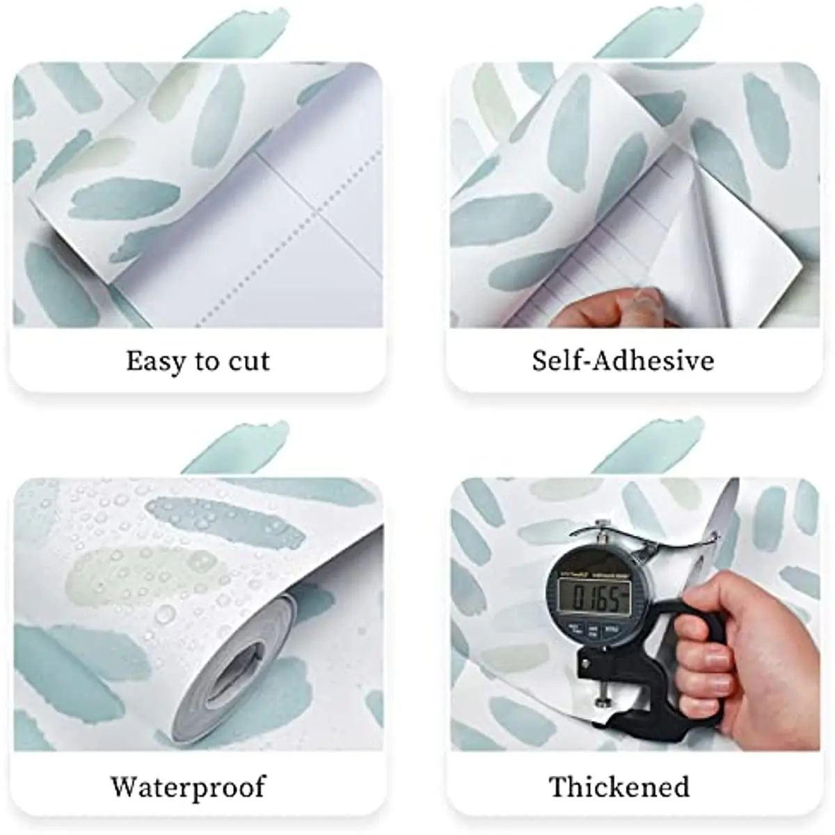 Green & White Boho Leaf Wallpaper - Image 6