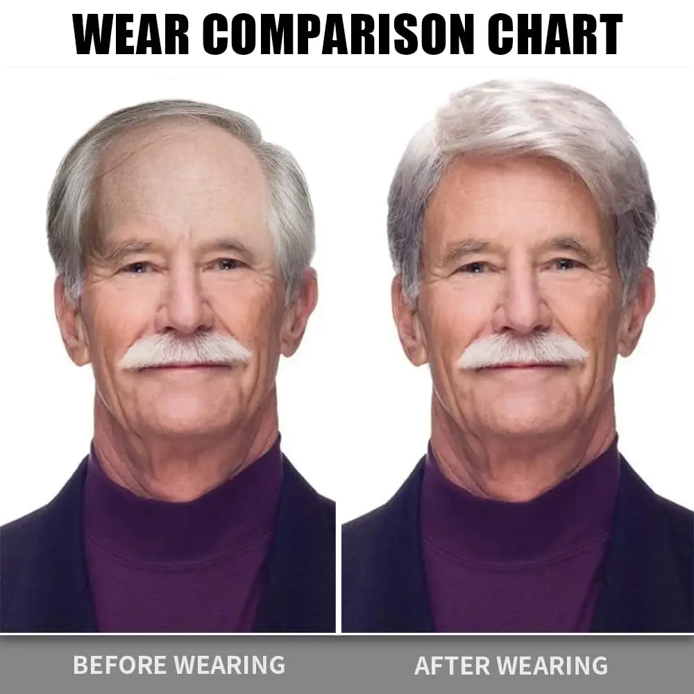 Grey Hair Men Wig - Image 3