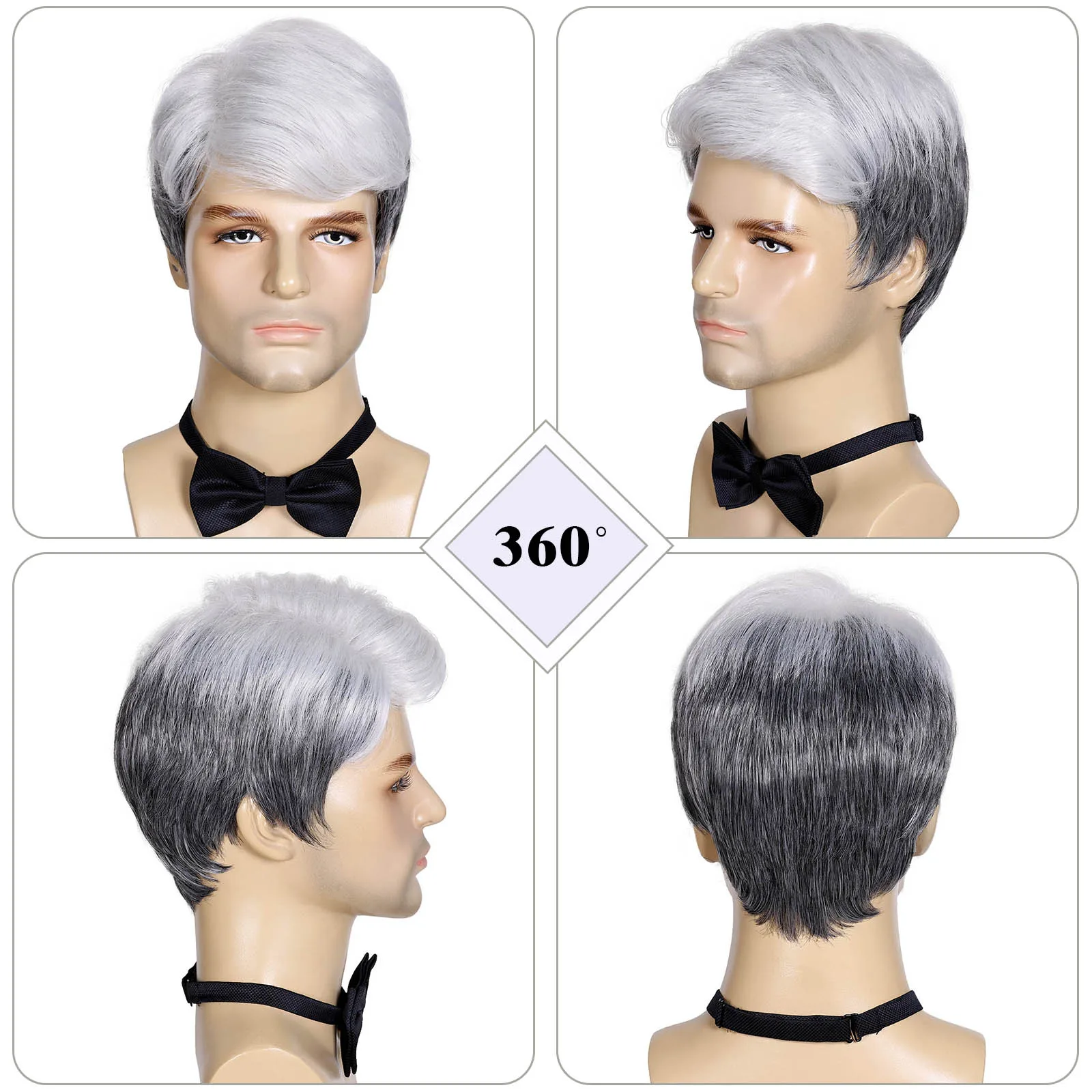 Grey Hair Men Wig - Image 4