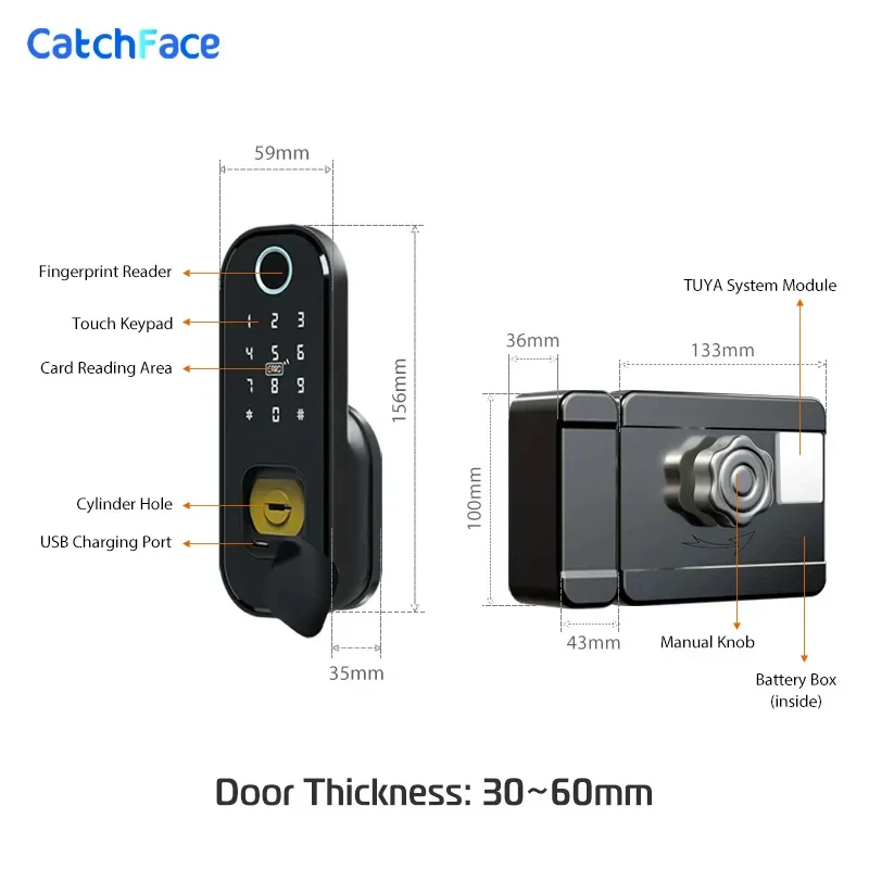 GuardianTouch WiFi Smart Rim Lock - Image 4