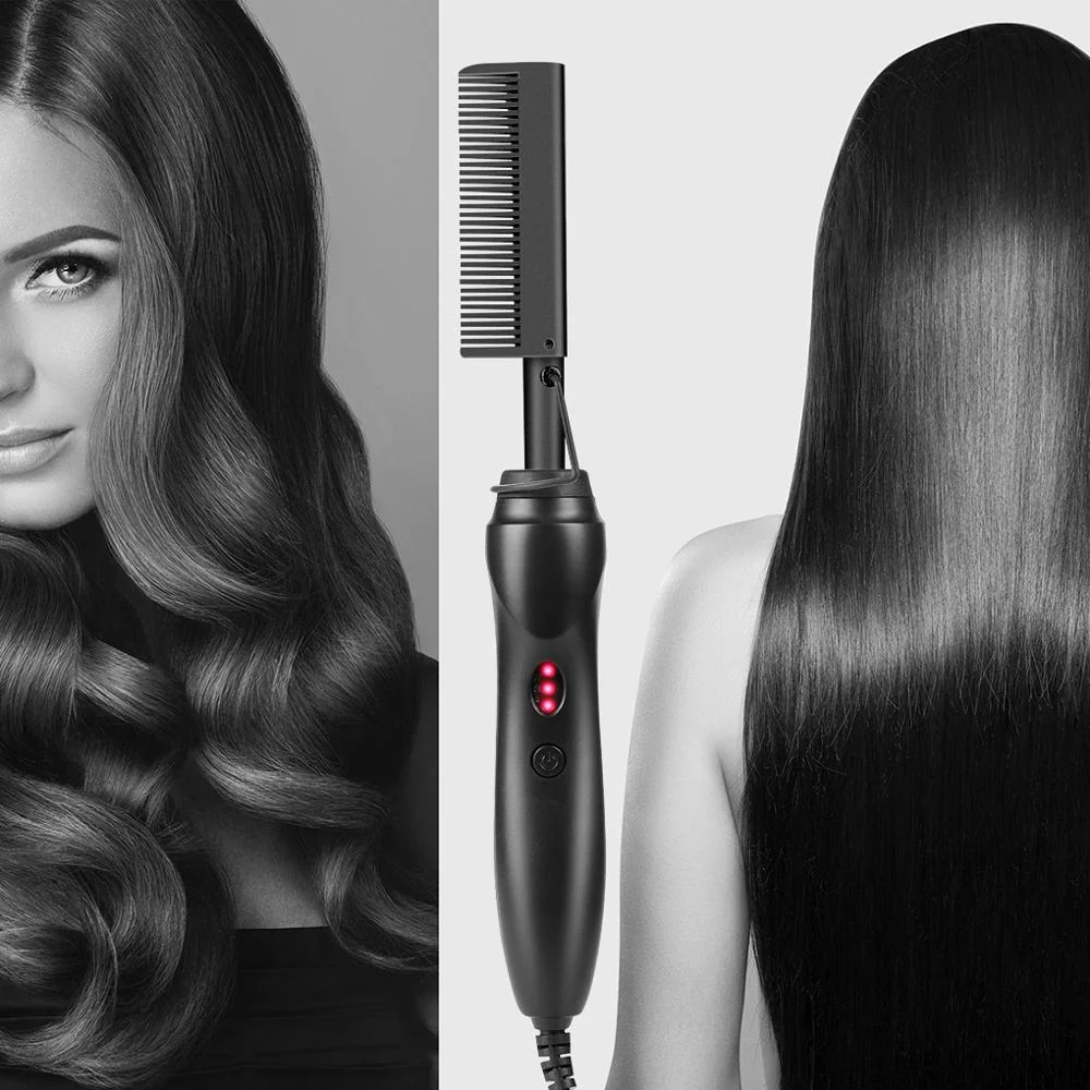 Electric Gold Hair Straightener Hot Comb - Image 7