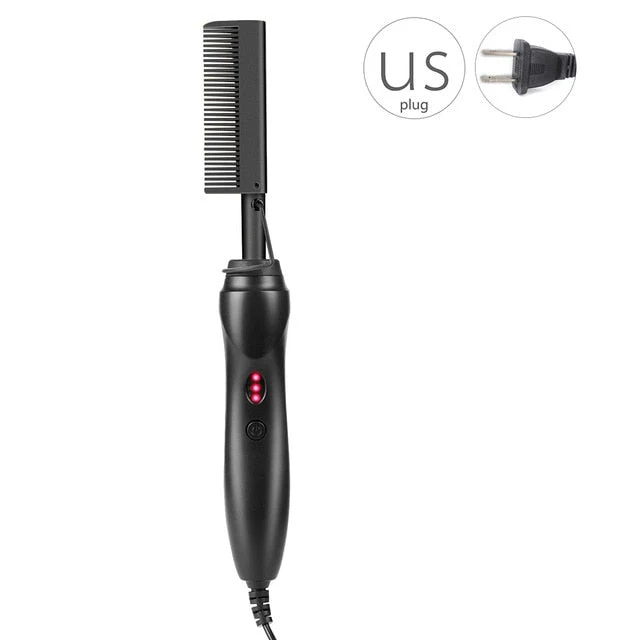 Electric Gold Hair Straightener Hot Comb - Image 8