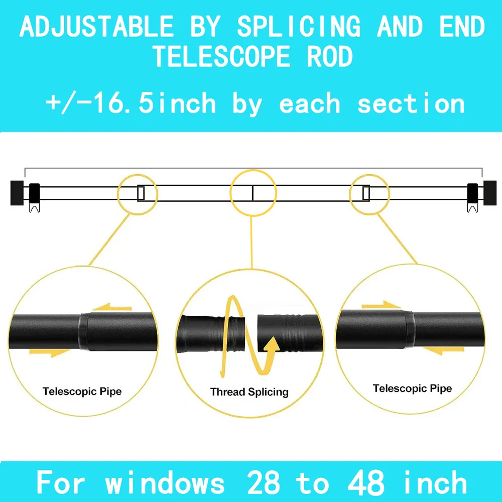 Heavy Duty Adjustable Curtain Rod - Image 9