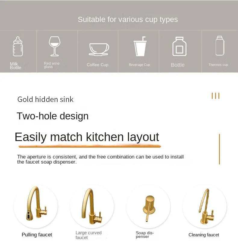 Hidden Gold Kitchen Sink - Image 20