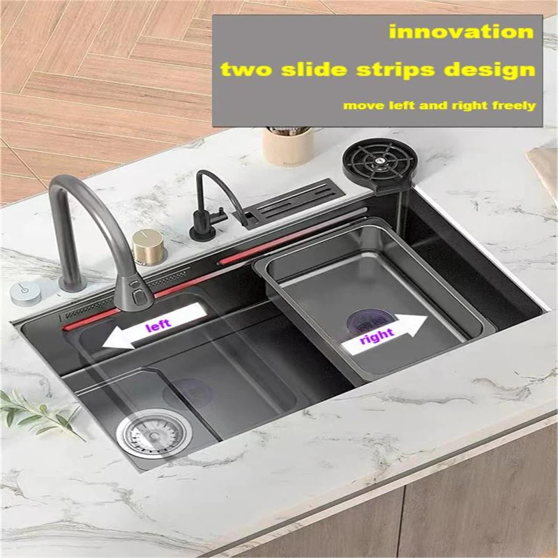 Hidden Stainless Steel Flying Waterfall Sink - Image 18
