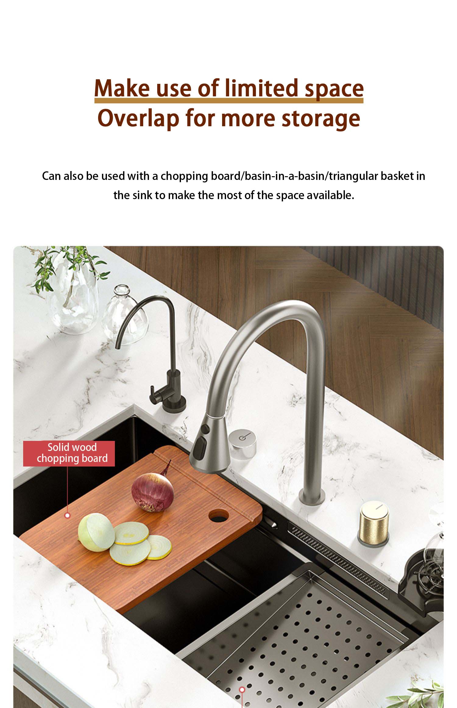 Hidden Stainless Steel Flying Waterfall Sink - Image 24