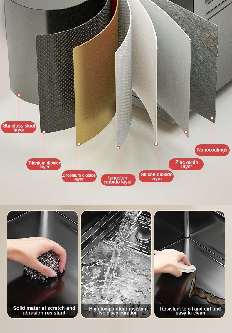 Hidden Stainless Steel Flying Waterfall Sink - Image 30