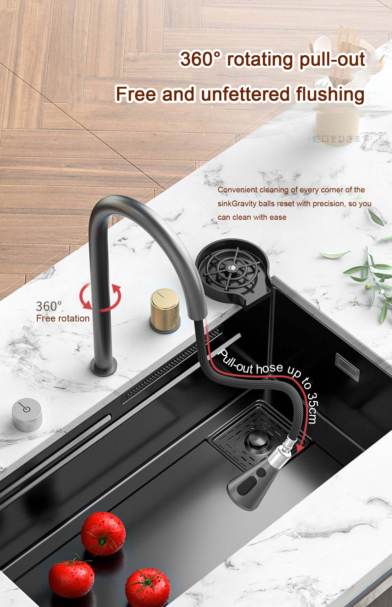 Hidden Stainless Steel Flying Waterfall Sink - Image 35