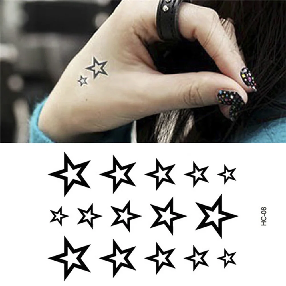 Hollow Star Waterproof Temporary Tattoo Sticker - Image 2