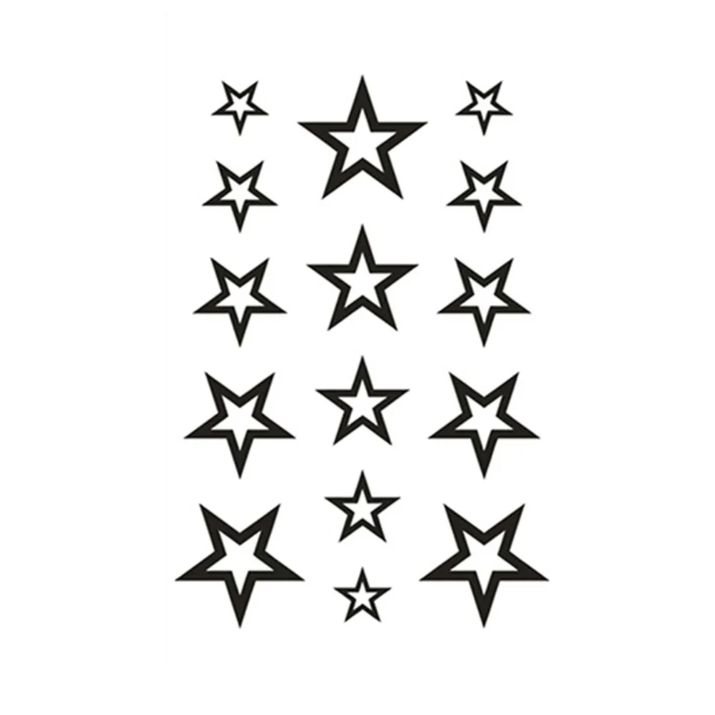 Hollow Star Waterproof Temporary Tattoo Sticker - Image 4