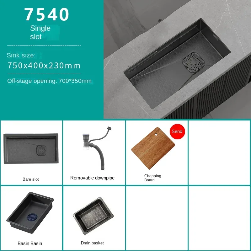 Honeycomb Embossed Waterfall Kitchen Sink - Image 11