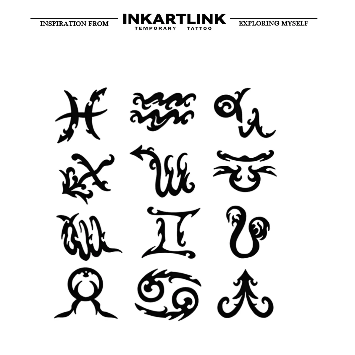 Horoscope Temporary Tattoo Sticker - Image 3
