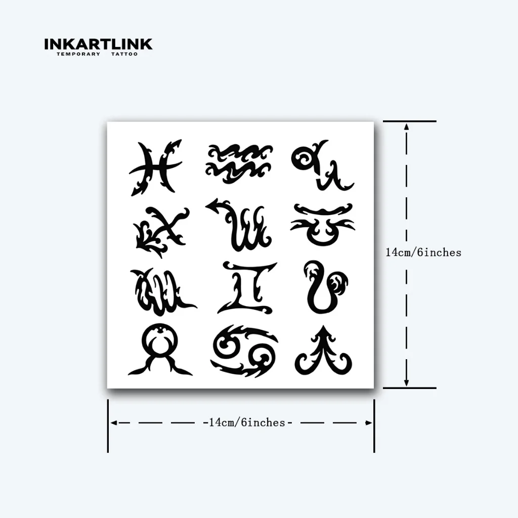Horoscope Temporary Tattoo Sticker - Image 4