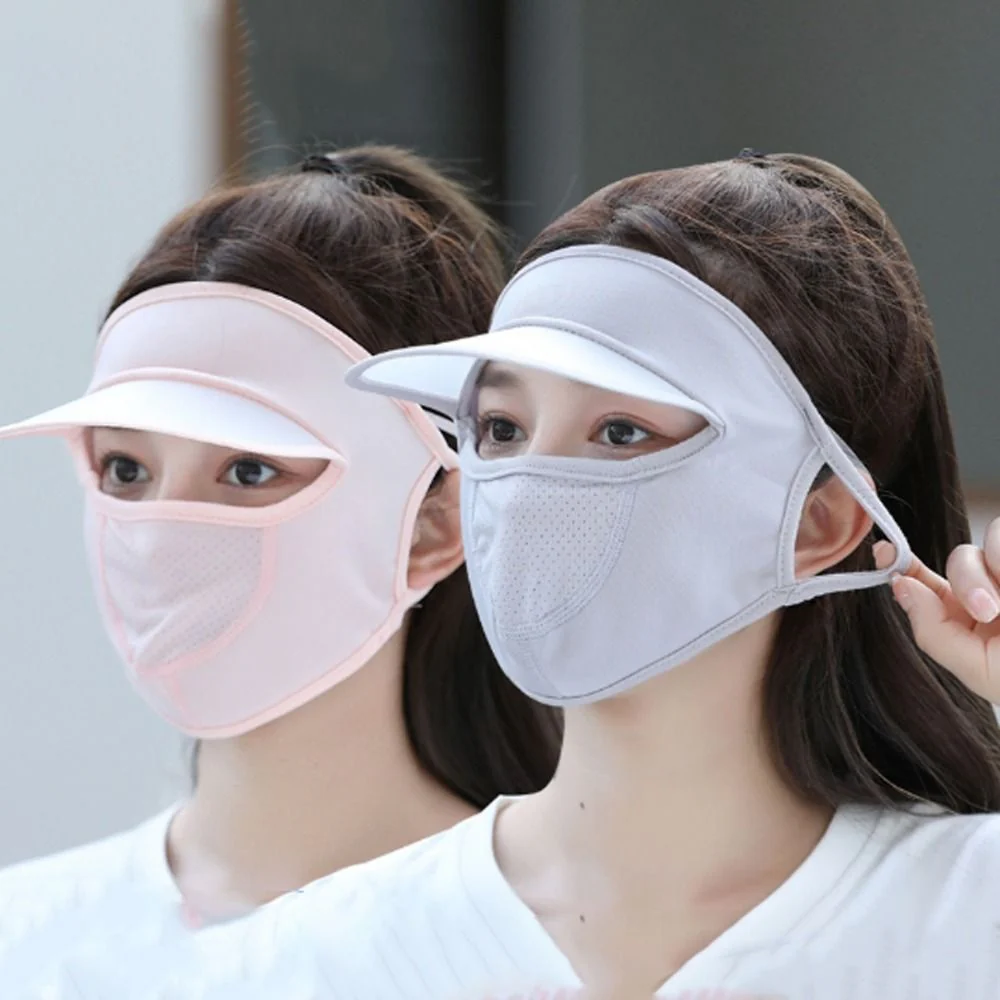 Ice Silk UV Protection Face Cap - Image 12