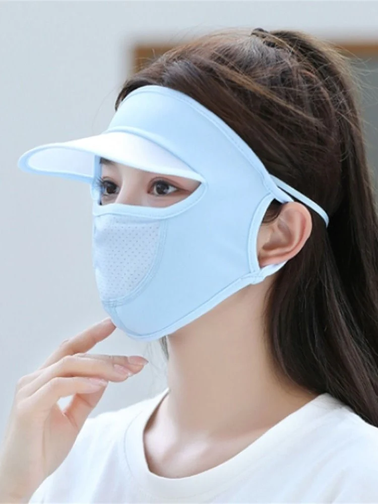 Ice Silk UV Protection Face Cap - Image 8