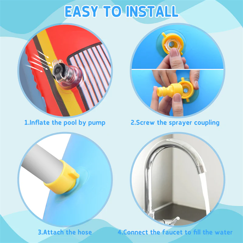 Inflatable Kiddie Sprinkler Swimming Pool - Image 12