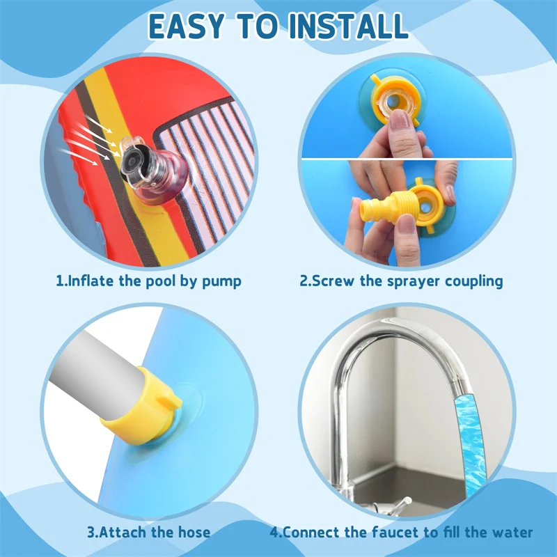Inflatable Kiddie Sprinkler Swimming Pool - Image 8