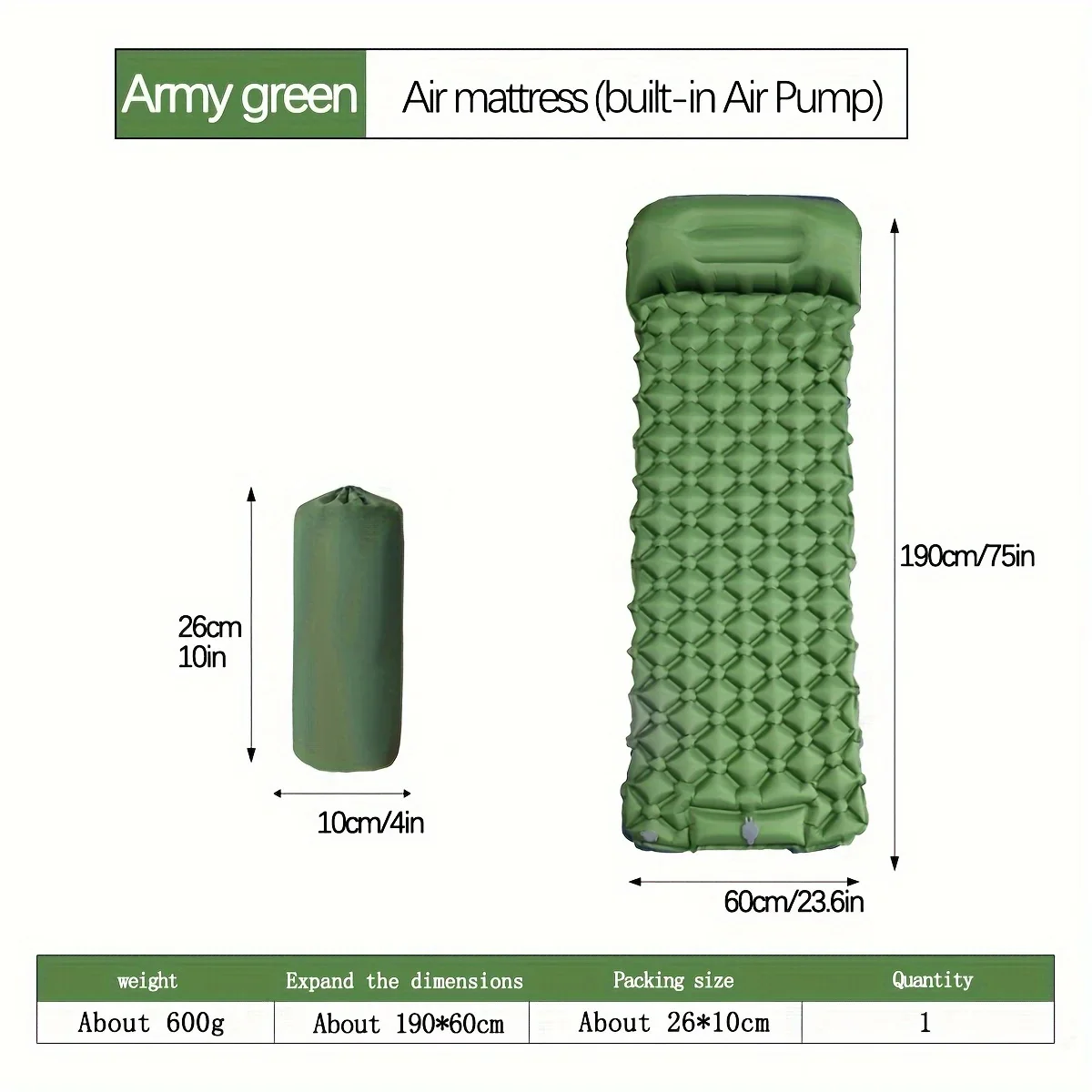 Inflatable Outdoor Camping Mattress - Image 6