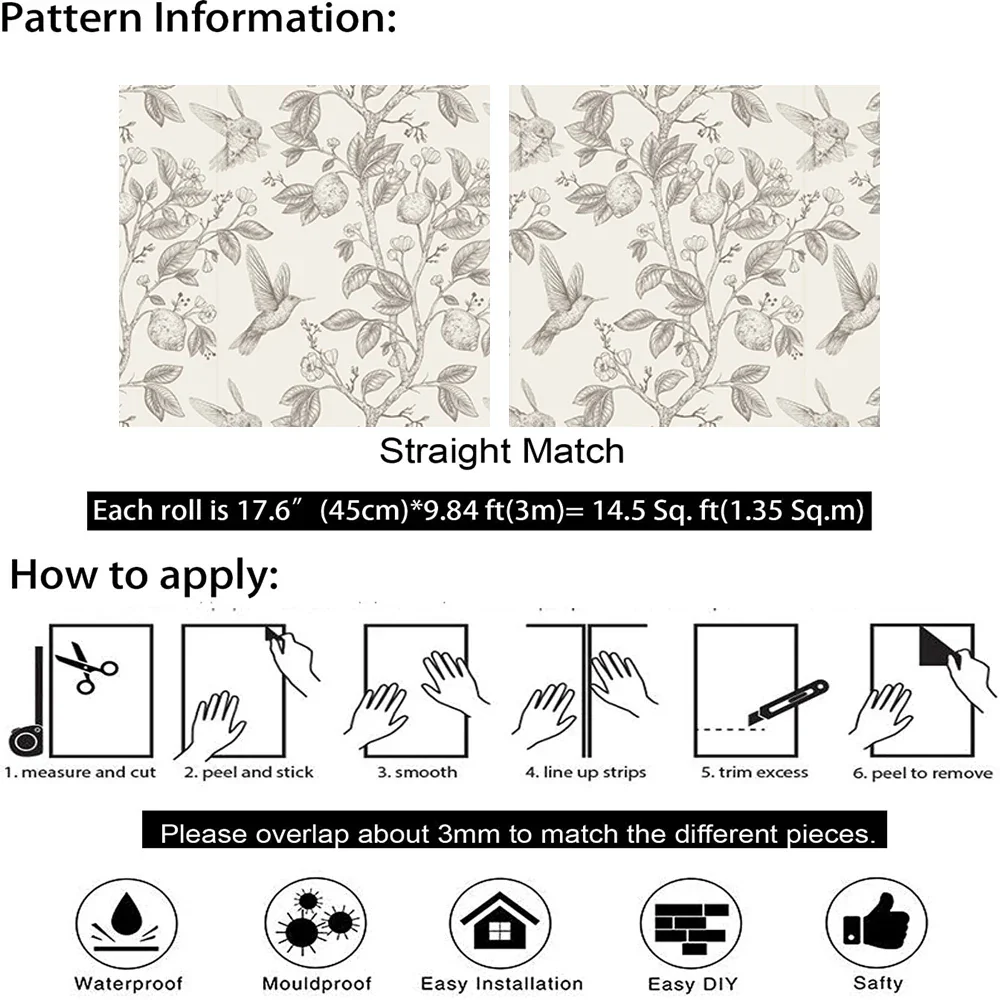 Ink Birds Adhesive Wallpaper - Image 6