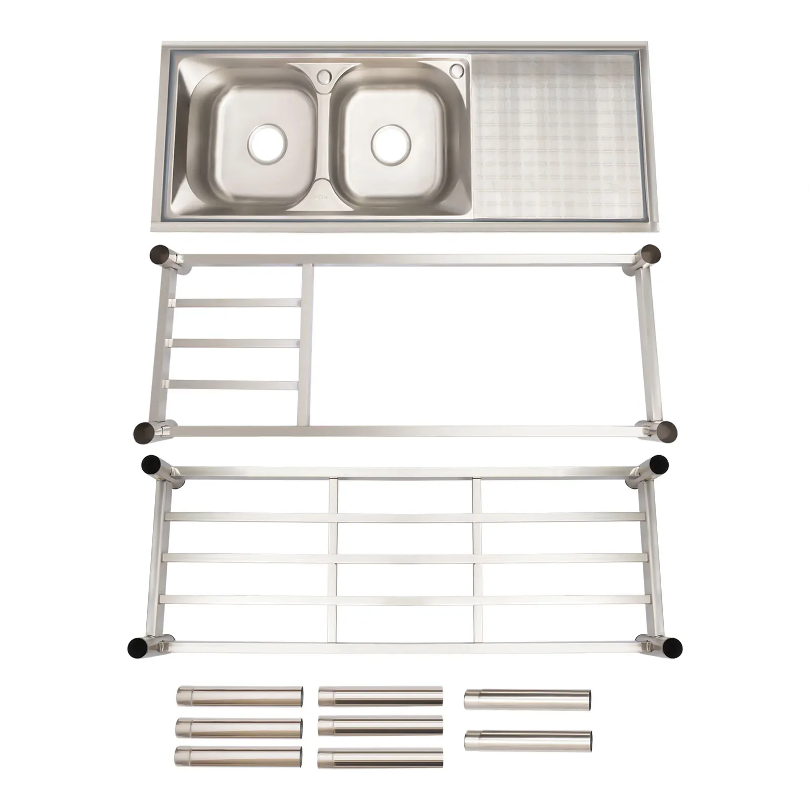 Inox Double Kitchen Sink Stand - Image 3