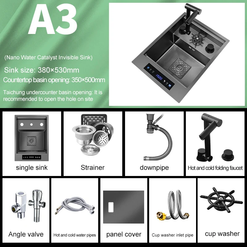 Invisible Nano 304 Stainless Steel Digital Sink - Image 3