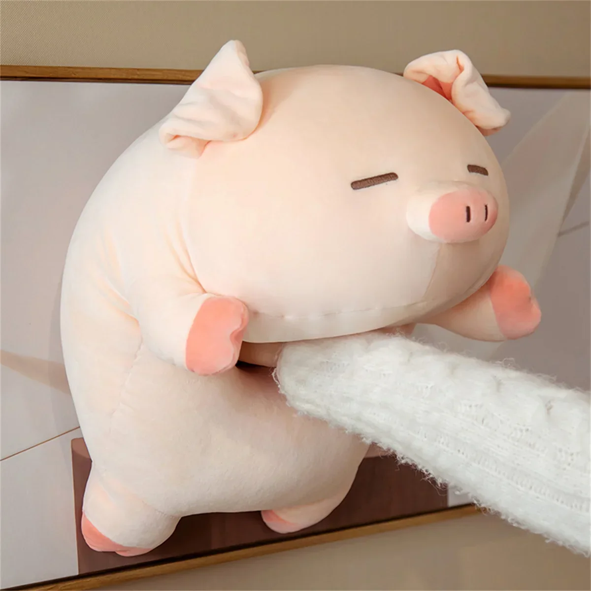 Kawaii Pink Pig Plush Pillow - Image 3