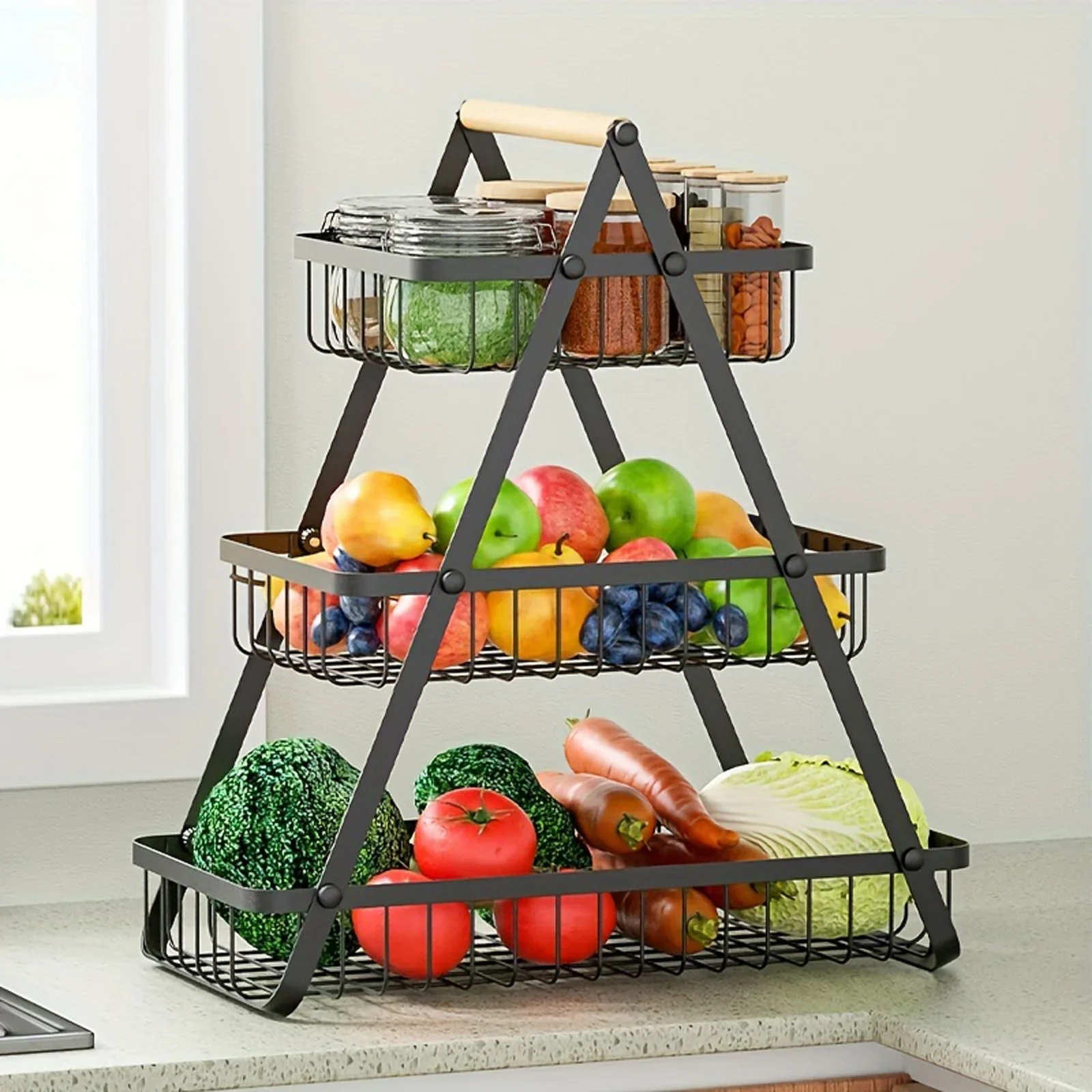 Kitchen Basket Rack Organizer - Image 5