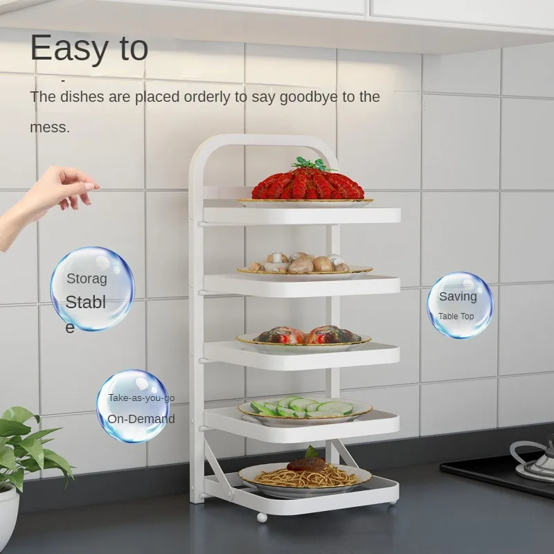 Kitchen Foldable Side Dish Rack - Image 4