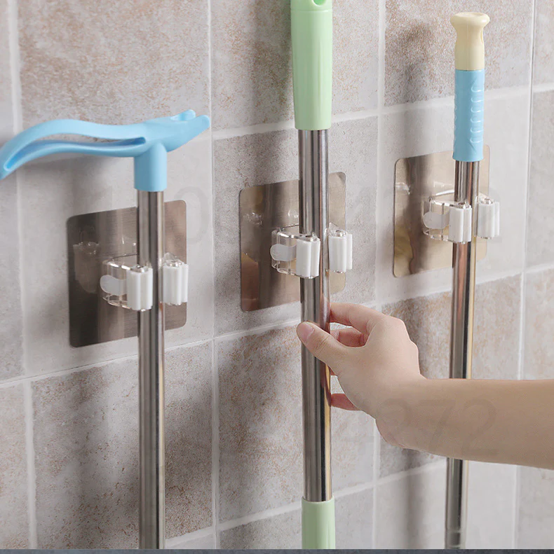 Kitchen Multi-Purpose Mop Holder Hooks - Image 11