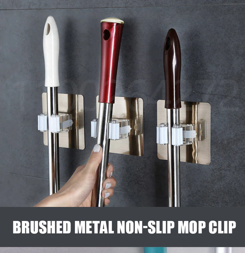 Kitchen Multi-Purpose Mop Holder Hooks - Image 12