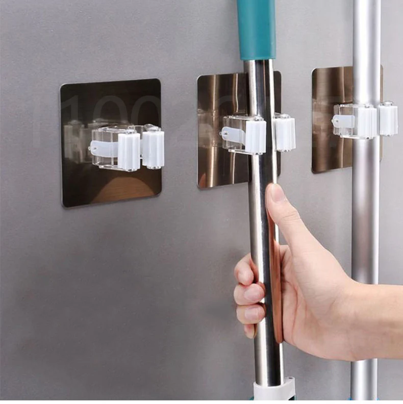 Kitchen Multi-Purpose Mop Holder Hooks - Image 13
