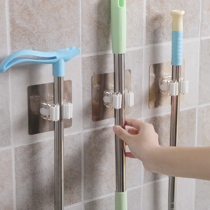 Kitchen Multi-Purpose Mop Holder Hooks - Image 5