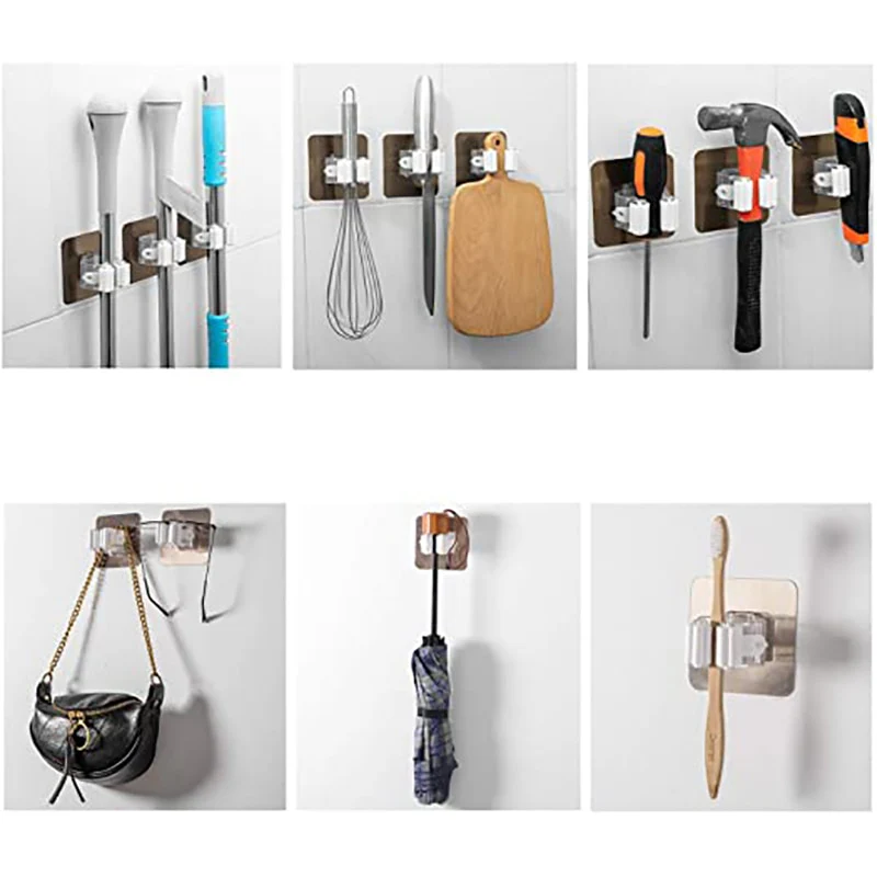 Kitchen Multi-Purpose Mop Holder Hooks - Image 8