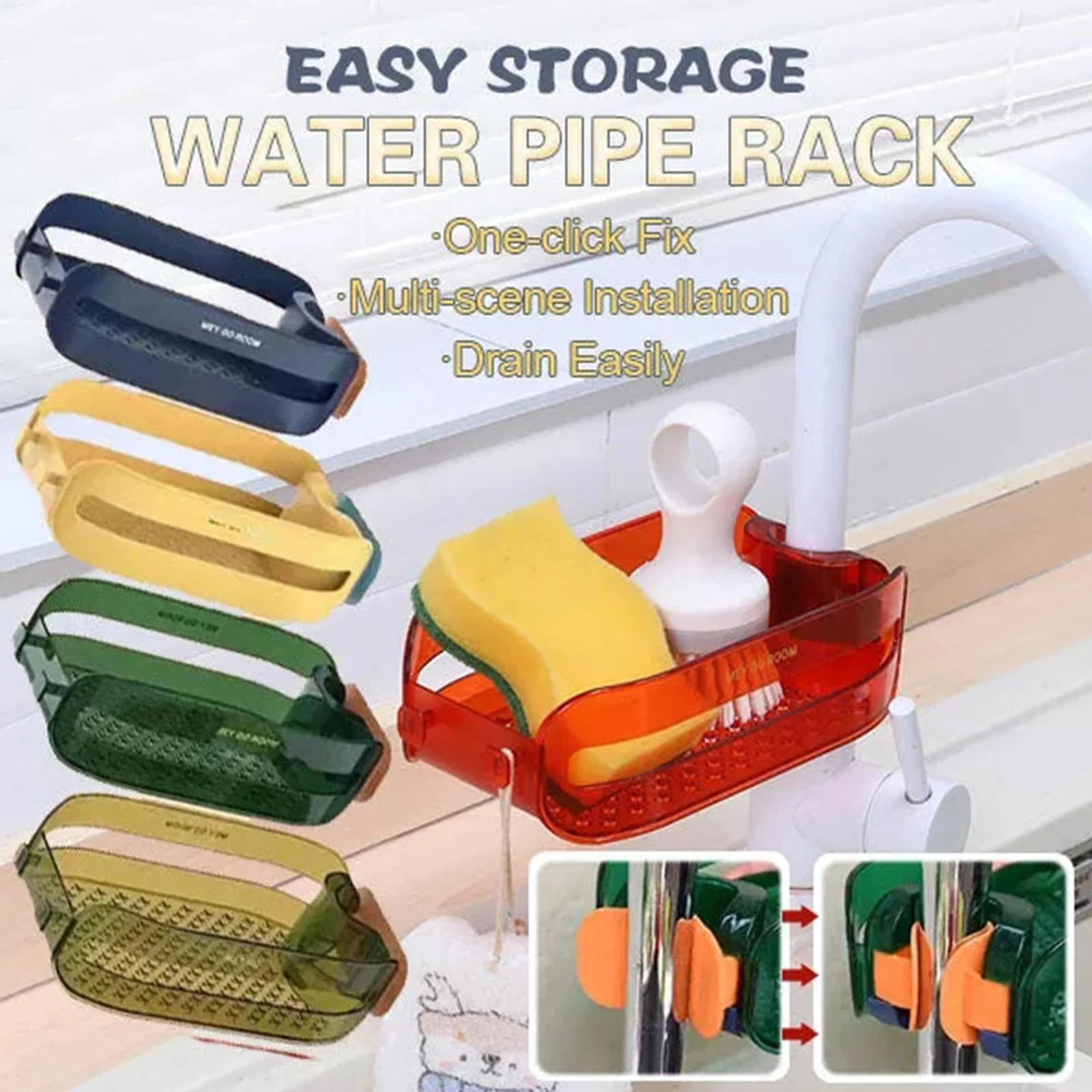 Kitchen Sink Sponge Drainer Rack - Image 13