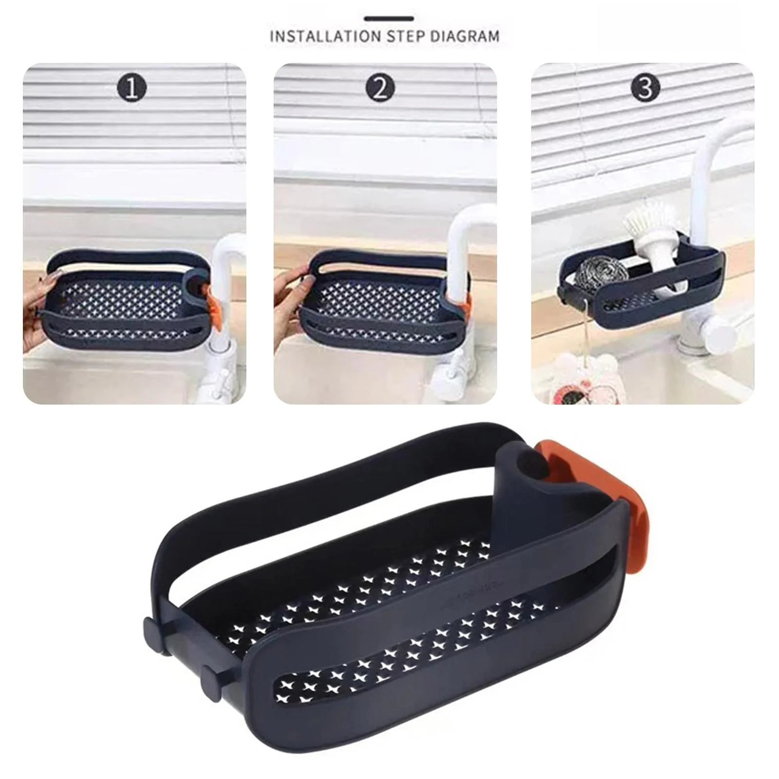 Kitchen Sink Sponge Drainer Rack - Image 14
