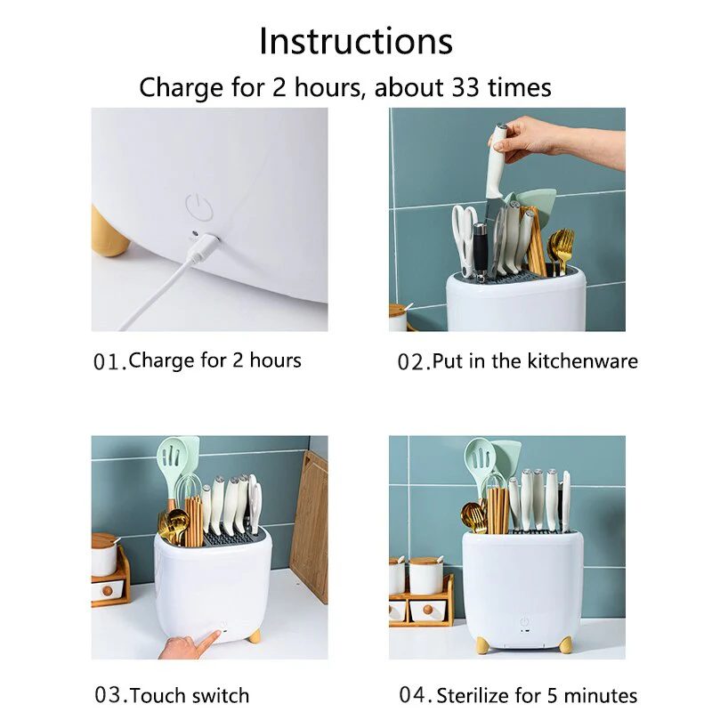 Knife Cutlery UV Sterilization Holder - Image 8