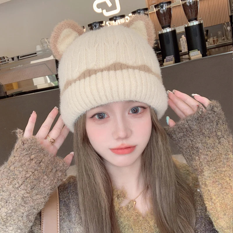 Knitted Car Ear Beanie - Image 10