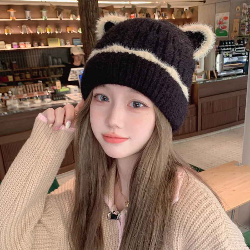 Knitted Car Ear Beanie - Image 3