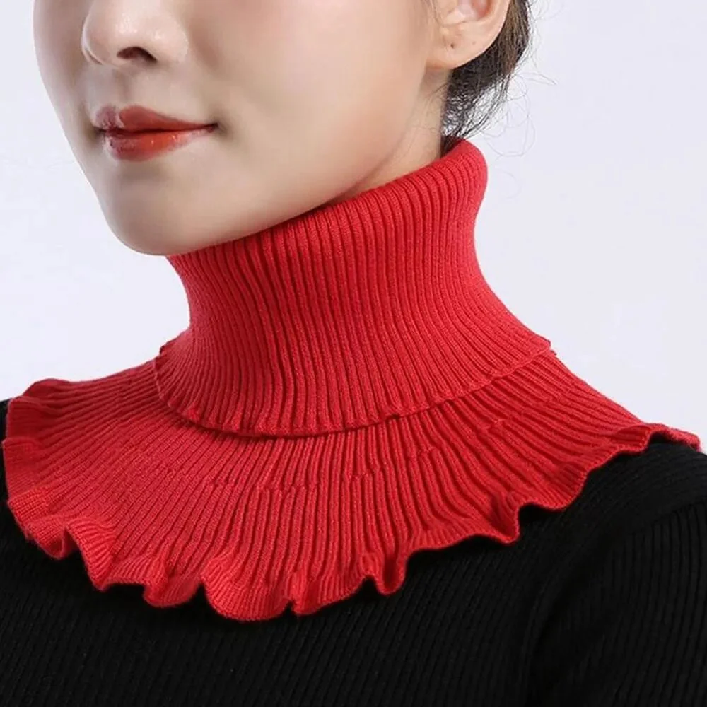 Knitted Fake Collar Scarf - Image 5